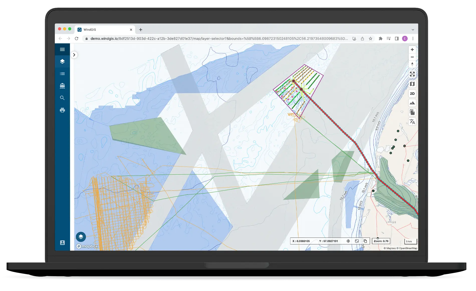 Wind GIS offshore wind by LAUTEC